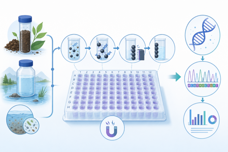 Magnetic bead-based solution for DNA extraction from environmental samples