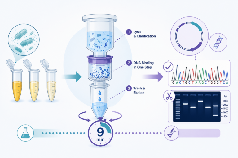 High-Quality Plasmid DNA Purification in 9 Minutes Following Innovative FastFilter Technology