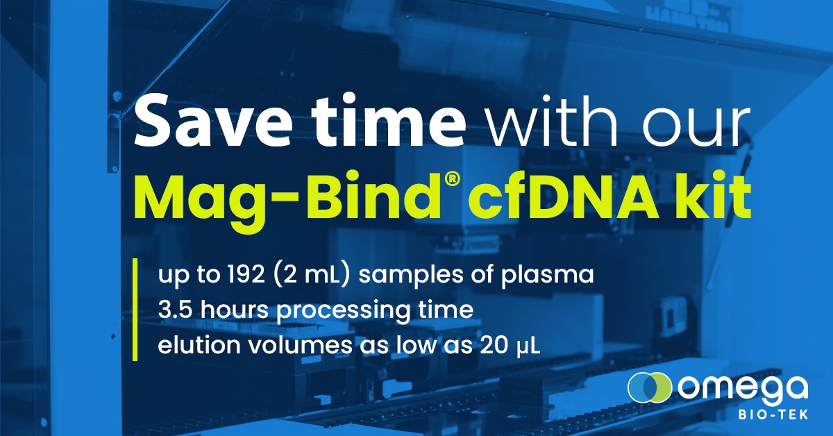 Save Time With Our Mag Bind® Cfdna Kit Omega Biotek