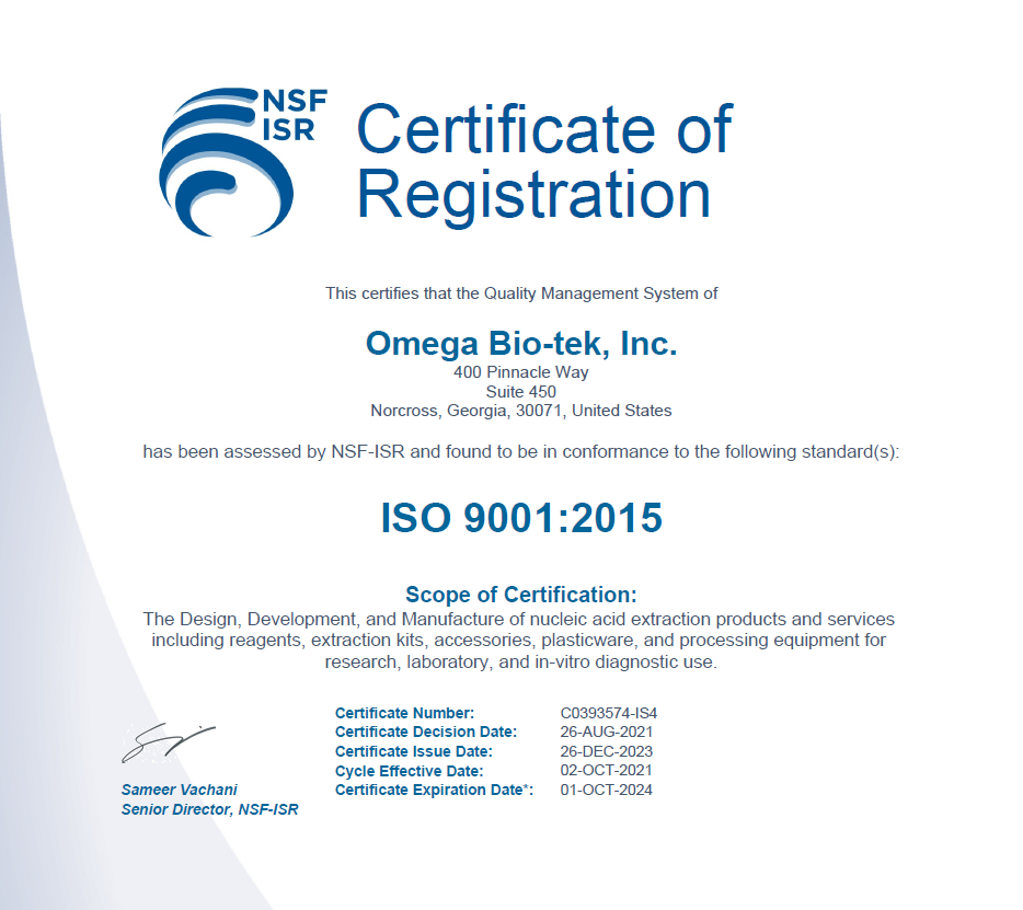 ISO9001:2015 Certificate of Registration