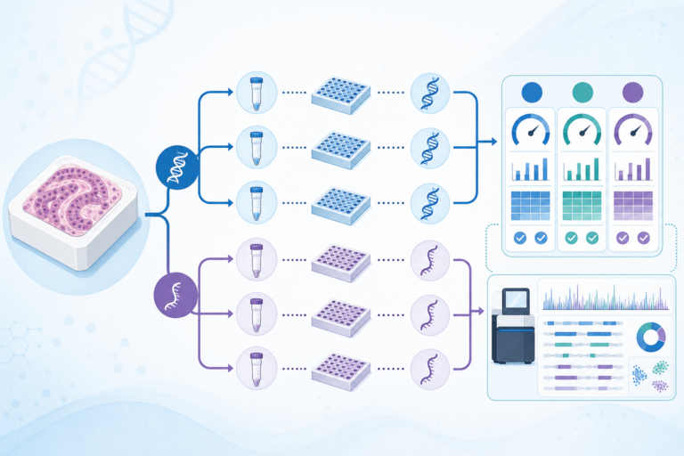 Evaluation and Comparison of Yield, Quality, and Next Generation Sequencing Metrics of DNA and RNA Extracted from the Same FFPE Sample